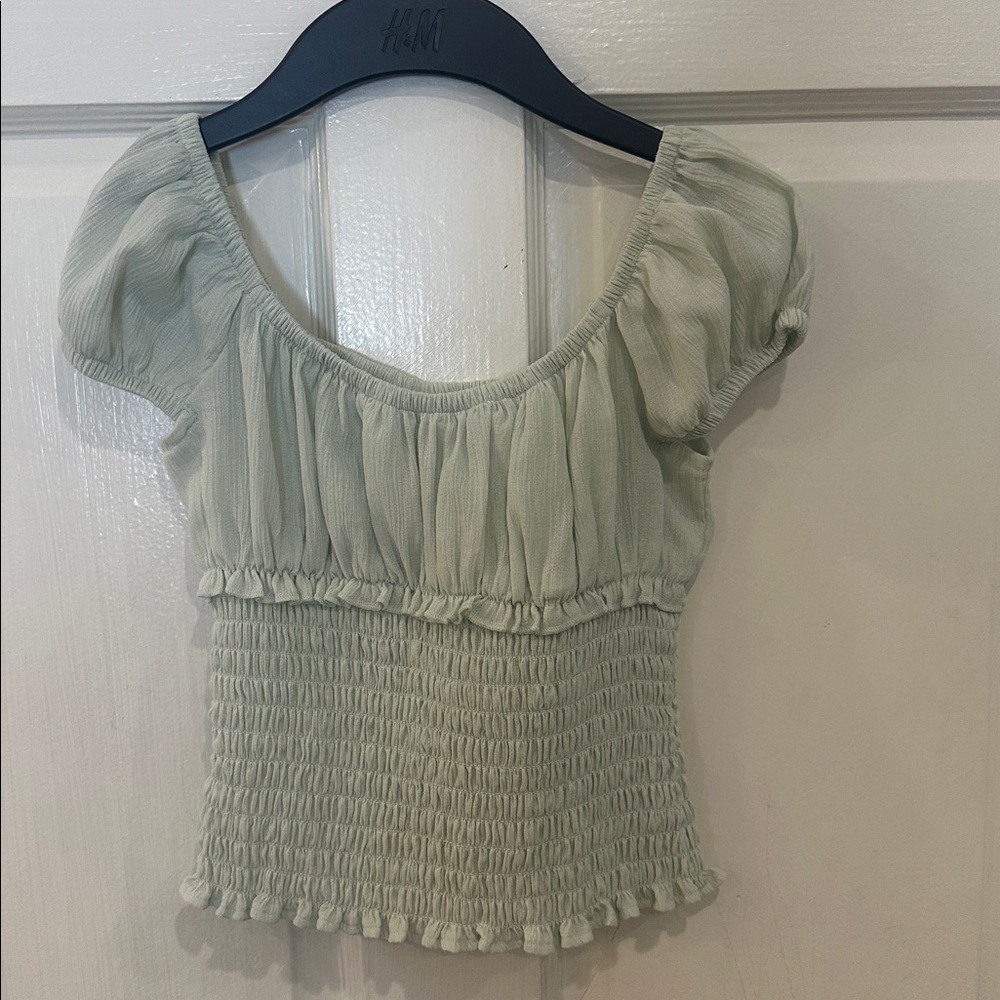 H&M Girls Smocked Blouse Size 10